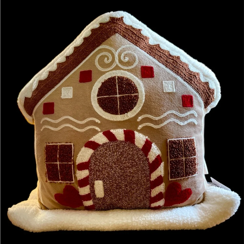 Tommy Bahama Festive Gingerbread House Pillow